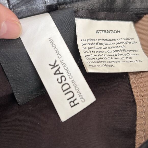 Rudsak Dara Leather & Stretch Polyester Spandex Equestrian Style Leggings - Picture 11 of 16